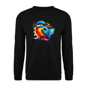 Martin-pêcheur - Sweat-shirt Unisexe - noir - Devant - Alina (178cm) & Michal (187cm)