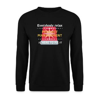 Everbody Relax - Unisex Pullover - Schwarz - Vorne - Alina (178cm) & Michal (187cm)