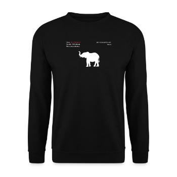 Elephant - Unisex Sweatshirt - black - Front - Alina (178cm) & Michal (187cm)