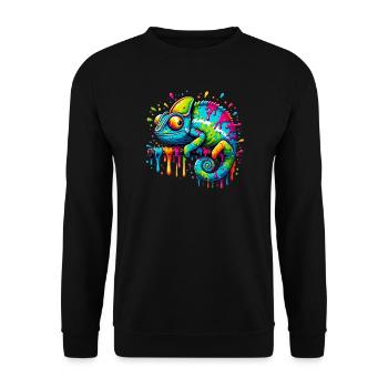 Chameleon - Unisex Sweatshirt - black - Front - Alina (178cm) & Michal (187cm)