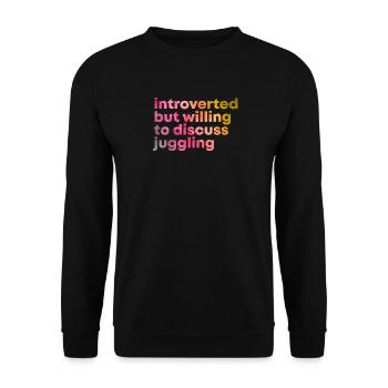 Juggler - Unisex Sweatshirt - black - Front - Alina (178cm) & Michal (187cm)
