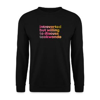 Taekwondo - Sweat-shirt Unisexe - noir - Devant - Alina (178cm) & Michal (187cm)