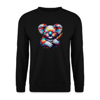 Koala - Sweat-shirt Unisexe - noir - Devant - Alina (178cm) & Michal (187cm)