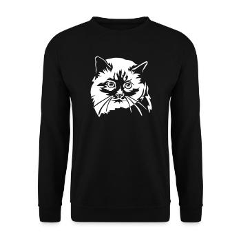 Birman Cat "Black Edition" - Unisex Sweatshirt - black - Front - Alina (178cm) & Michal (187cm)