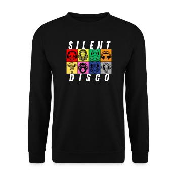 Stille Disco - Unisex Pullover - Schwarz - Vorne - Alina (178cm) & Michal (187cm)