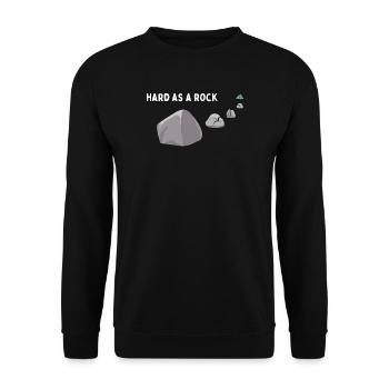 Hart wie ein Stein - Unisex Pullover - Schwarz - Vorne - Alina (178cm) & Michal (187cm)