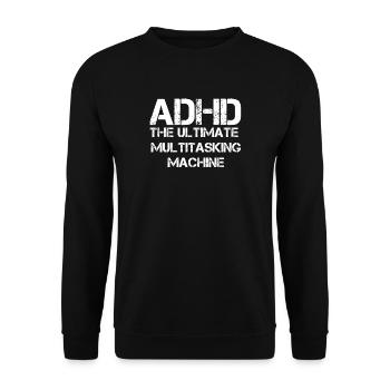 ADHS - Unisex Pullover - Schwarz - Vorne - Alina (178cm) & Michal (187cm)