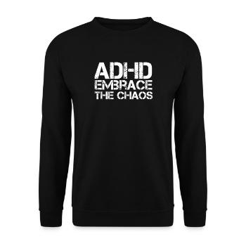 ADHS - Unisex Pullover - Schwarz - Vorne - Alina (178cm) & Michal (187cm)