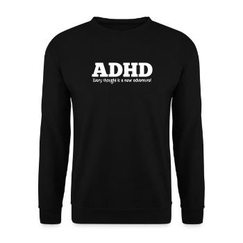 ADHS - Unisex Pullover - Schwarz - Vorne - Alina (178cm) & Michal (187cm)