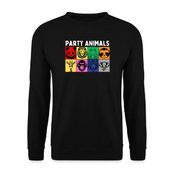 Partylöwen - Unisex Pullover - Schwarz - Vorne - Alina (178cm) & Michal (187cm)