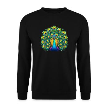 Paon - Sweat-shirt Unisexe - noir - Devant - Alina (178cm) & Michal (187cm)