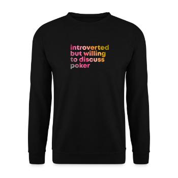 Poker - Unisex Pullover - Schwarz - Vorne - Alina (178cm) & Michal (187cm)