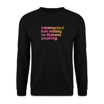 Cooking - Unisex Sweatshirt - black - Front - Alina (178cm) & Michal (187cm)