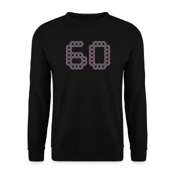 60. 60 YEARS. 60th ANNIVERSARY. 60TH BIRTHDAY. - Unisex Sweatshirt - black - Front - Alina (178cm) & Michal (187cm)