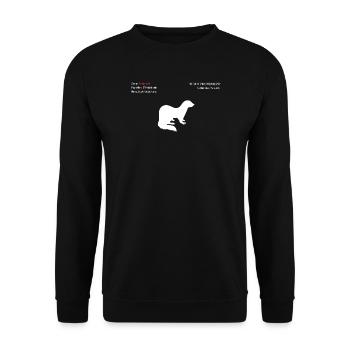 Ferret - Unisex Sweatshirt - black - Front - Alina (178cm) & Michal (187cm)