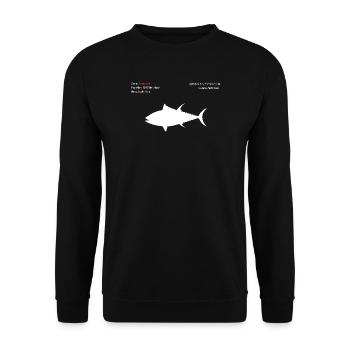 Tuna - Unisex Sweatshirt - black - Front - Alina (178cm) & Michal (187cm)