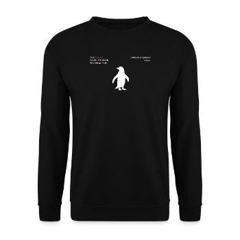 Penguin - Unisex Sweatshirt - black - Front - Alina (178cm) & Michal (187cm)