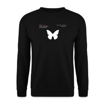 Butterfly - Unisex Sweatshirt - black - Front - Alina (178cm) & Michal (187cm)