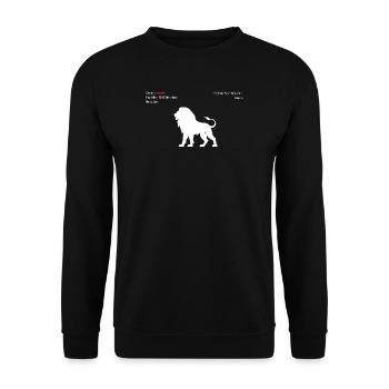 Lion - Unisex Sweatshirt - black - Front - Alina (178cm) & Michal (187cm)