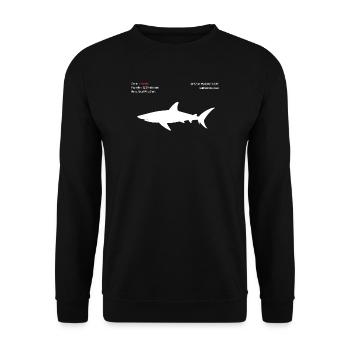 Shark - Unisex Sweatshirt - black - Front - Alina (178cm) & Michal (187cm)