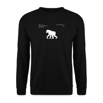 Chimpanzee - Unisex Sweatshirt - black - Front - Alina (178cm) & Michal (187cm)