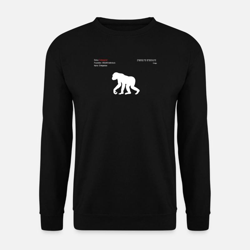Schimpanse - Unisex Pullover - Schwarz