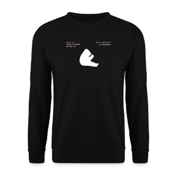 Panda - Unisex Sweatshirt - black - Front - Alina (178cm) & Michal (187cm)