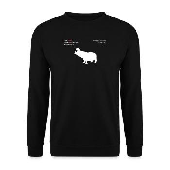 Hippopotamus - Unisex Sweatshirt - black - Front - Alina (178cm) & Michal (187cm)