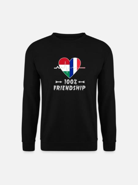 Hungary and France 100% friendship - Unisex Sweatshirt - black