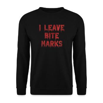 Bite Mark's Blood Traces - Unisex Sweatshirt - black - Front - Alina (178cm) & Michal (187cm)