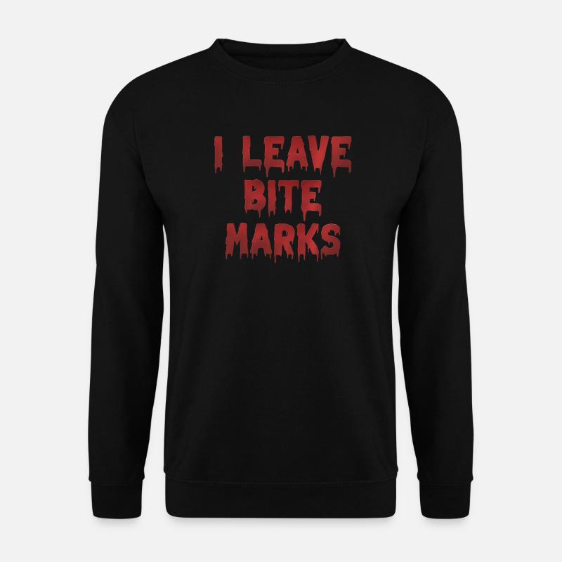 bite marks blutspuren - Unisex Pullover - Schwarz