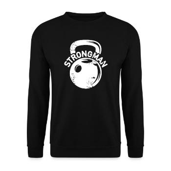 kettlebell strongman fitness weights icon icon - Unisex Sweatshirt - black - Front - Alina (178cm) & Michal (187cm)