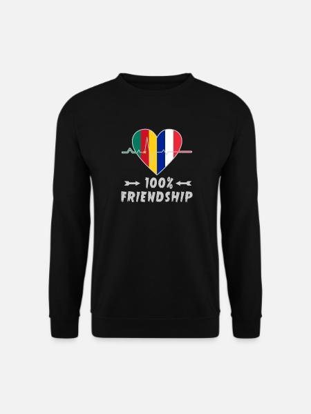 Cameroon and France 100% friendship - Unisex Sweatshirt - black