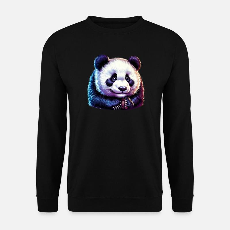Panda - Unisex Pullover - Schwarz