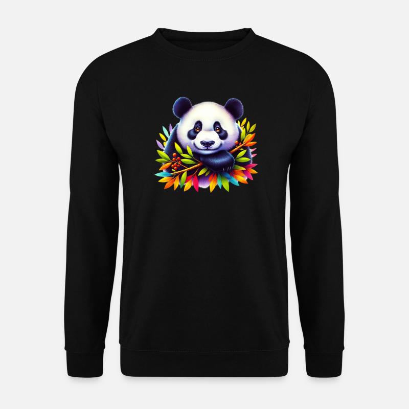 Panda - Unisex Pullover - Schwarz