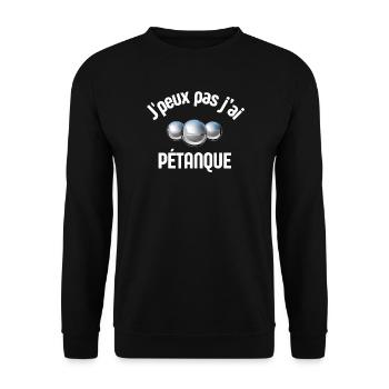 pétanque, bowler, petanque fan - Unisex Sweatshirt - black - Front - Alina (178cm) & Michal (187cm)
