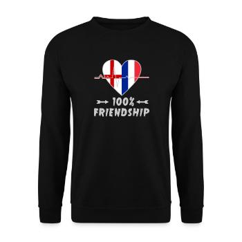 L'Angleterre et la France : une amitié à 100 % - Sweat-shirt Unisexe - noir - Devant - Alina (178cm) & Michal (187cm)