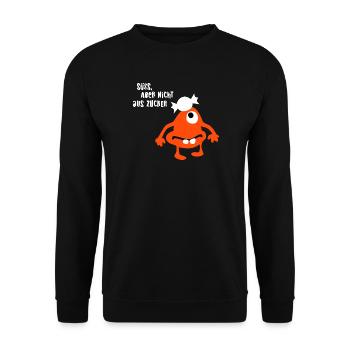 Monstre Mignon Mignon Sucre Bande Dessinée Cool Dictons - Sweat-shirt Unisexe - noir - Devant - Alina (178cm) & Michal (187cm)