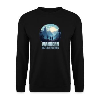 Natur erleben - Unisex Pullover - Schwarz - Vorne - Alina (178cm) & Michal (187cm)