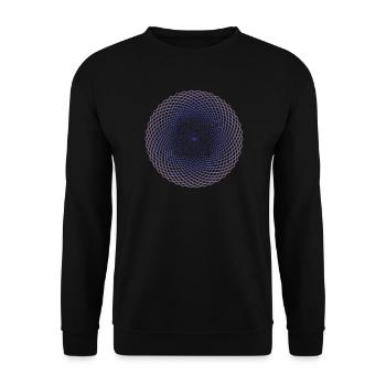 Lotus des Lebens - Unisex Pullover - Schwarz - Vorne - Alina (178cm) & Michal (187cm)