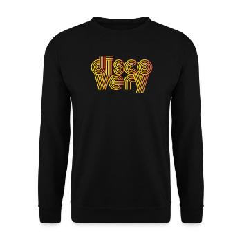 Disco Very Retro Lines - Unisex Sweatshirt - black - Front - Alina (178cm) & Michal (187cm)