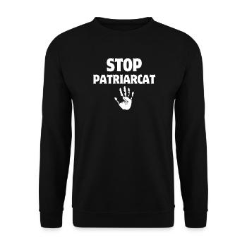 stop patriarcat, droit des femmes - Sweat-shirt Unisexe - noir - Devant - Alina (178cm) & Michal (187cm)