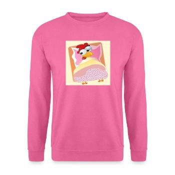 Hühner Hühnerhaltung - BETT SCHLAFEN - Unisex Pullover - Pink - Vorne