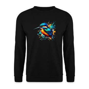 Martin-pêcheur - Sweat-shirt Unisexe - noir - Devant - Alina (178cm) & Michal (187cm)