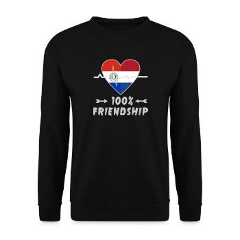 L'Autriche et les Pays-Bas : amitié à 100 % - Sweat-shirt Unisexe - noir - Devant - Alina (178cm) & Michal (187cm)