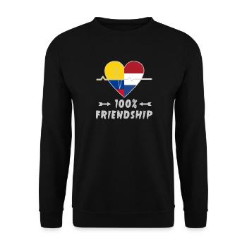 La Colombie et les Pays-Bas : amitié à 100 % - Sweat-shirt Unisexe - noir - Devant - Alina (178cm) & Michal (187cm)