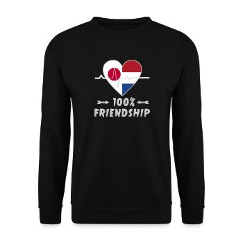 Le Japon et les Pays-Bas, une amitié à 100 % - Sweat-shirt Unisexe - noir - Devant - Alina (178cm) & Michal (187cm)