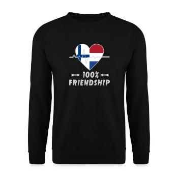 La Finlande et les Pays-Bas : amitié à 100 % - Sweat-shirt Unisexe - noir - Devant - Alina (178cm) & Michal (187cm)