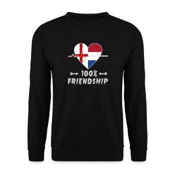 L'Angleterre et les Pays-Bas : amitié à 100 % - Sweat-shirt Unisexe - noir - Devant - Alina (178cm) & Michal (187cm)
