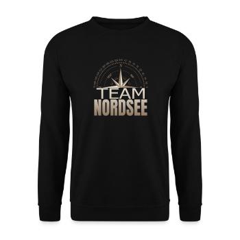 Team Nordsee - Unisex Pullover - Schwarz - Vorne - Alina (178cm) & Michal (187cm)